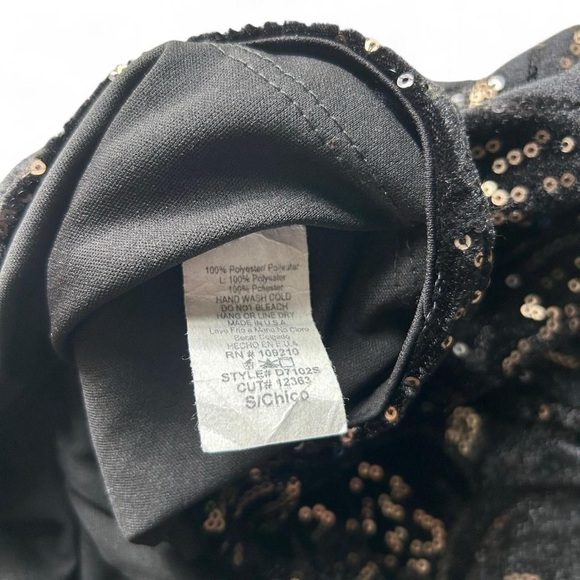 Stunning Black & Gold Paisley Velvet/ Sequin Mini Skirt,Size S - Picture 5 of 5